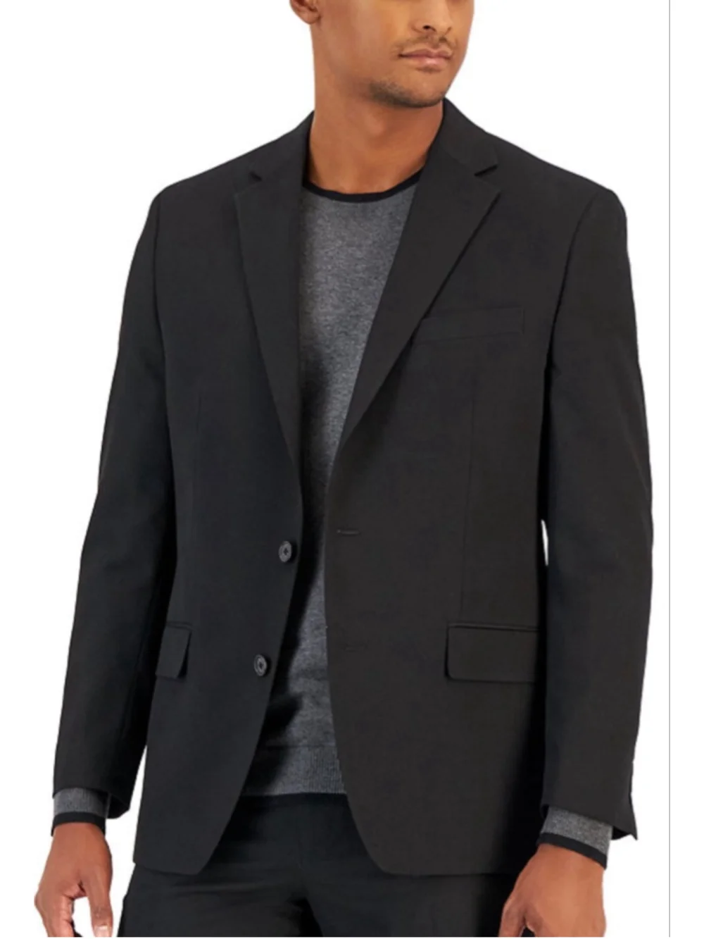 VAN HEUSEN Flex Men’s Slim Fit Stretch Suit Jacket Blazer Medium Gray Size 44L